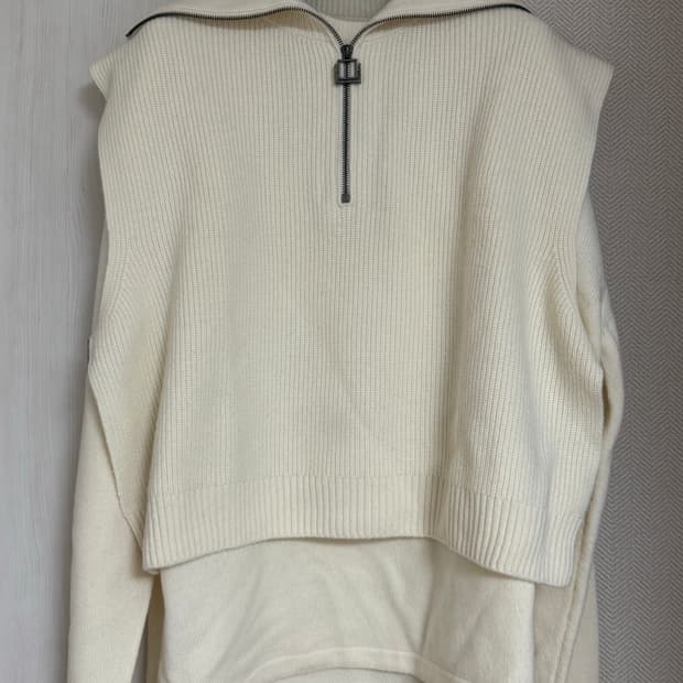 (48) 22fw 우영미 베스트 레이어드 니트 화이트