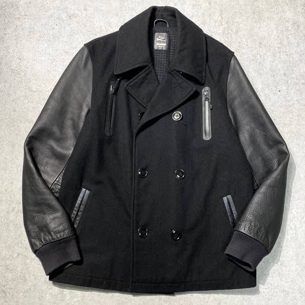 [L] Nike 나이키 울 레더 집업 피코트 자켓