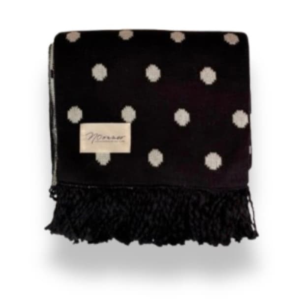 노오너 dot blanket muffler [black]