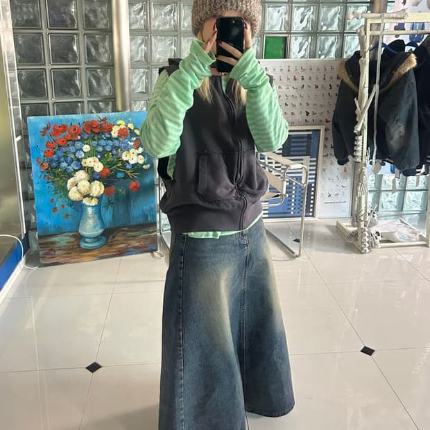 ZIP HOODIE NS 노슬리브 지퍼 후드티