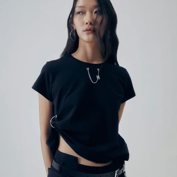 트리밍버드 Dubre Chain Crop T 블랙