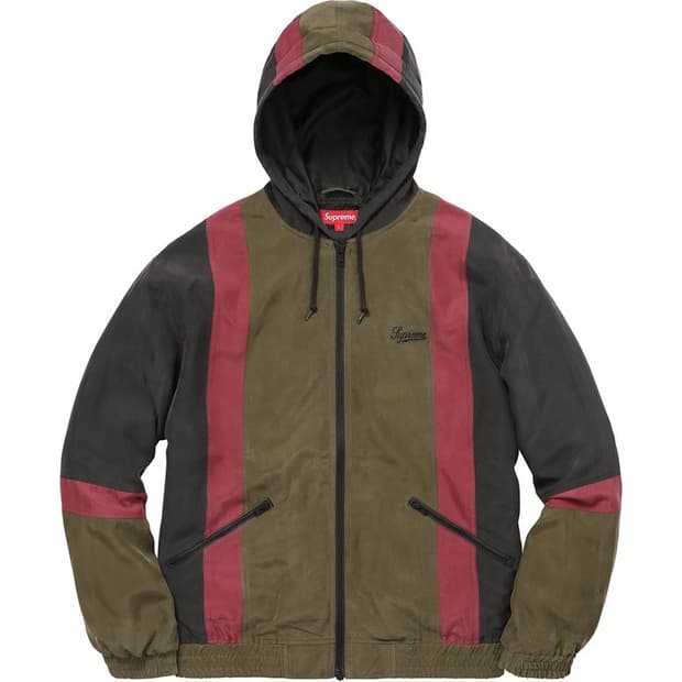 [L] 슈프림 실크 후디 자켓 블랙 17SS