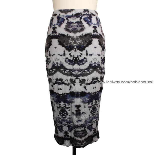 매티엠 멀티 나염 프린트 밴딩 스커트(S)