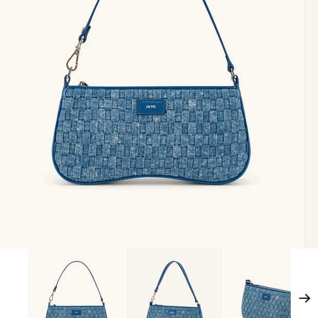 JW PEI 에바 숄더백 - 블루 데님 위브