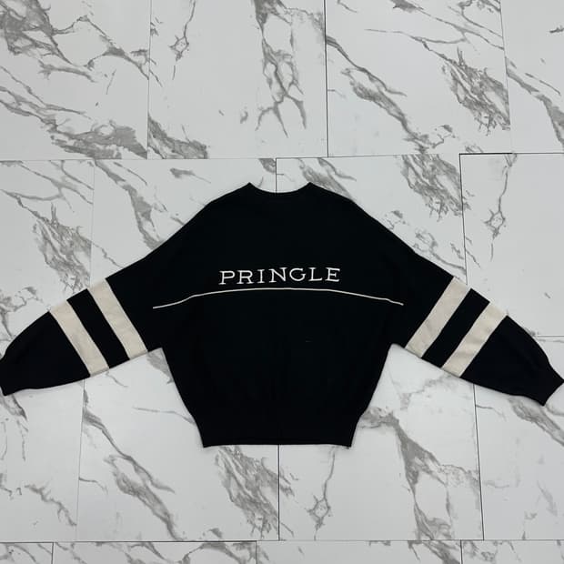 프링글 오브 스코틀랜드 X H&M 로고 자수 니트