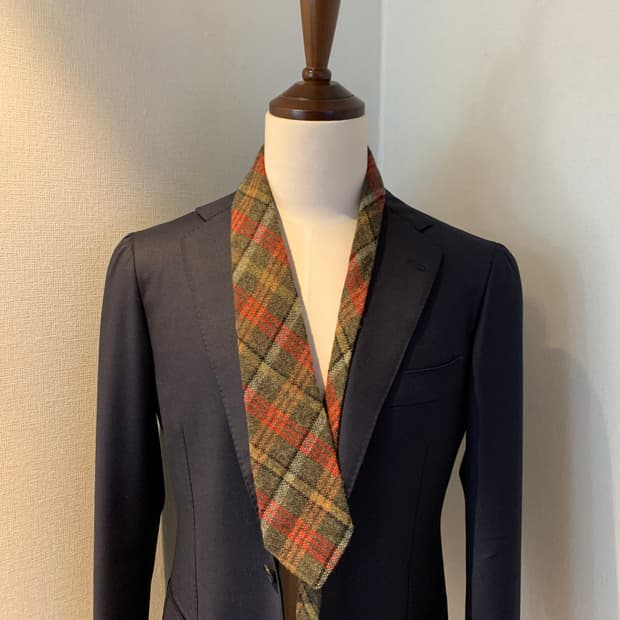 폴스튜어트 체크디자인 100울 명품넥타이 A등급