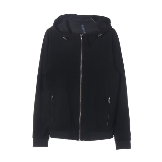 ZARA MAN 블랙 베이직 후드 집업 자켓 M