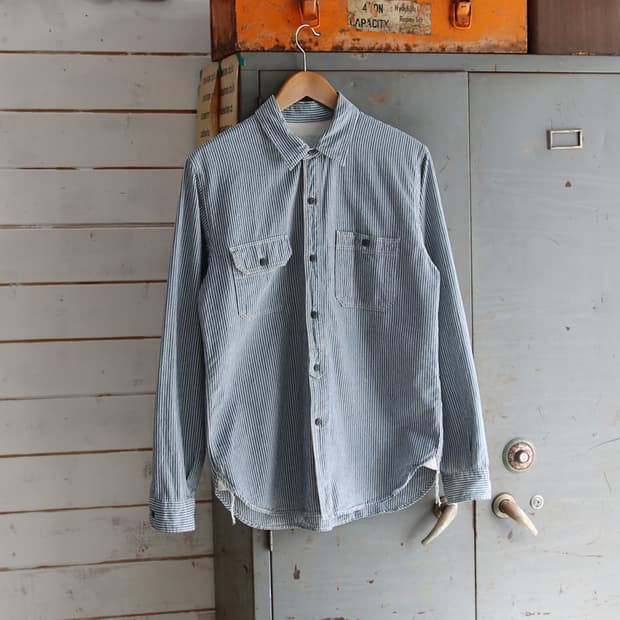 (착용컷) OSH KOSH 히코리 워크 셔츠 (남성용 100)