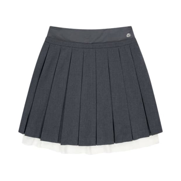 코이세이오 더블 웨이스트 플리츠 스커트 2