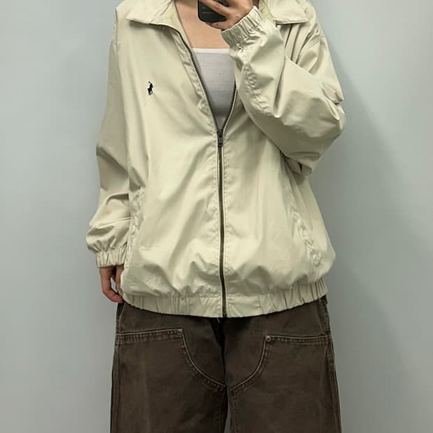 폴로 랄프로렌 베이지 해링턴 스윙톱 자켓 