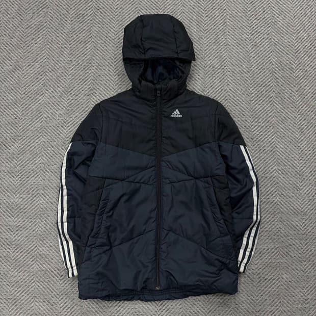아디다스 키즈 배색 패딩 v1362