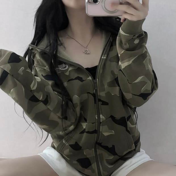 나이키 카모 후드집업