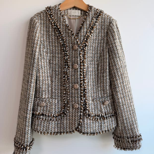 주크 트위드 자켓 