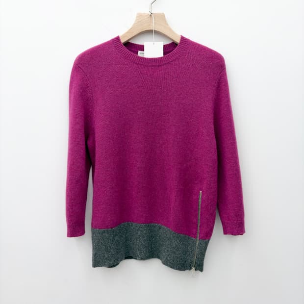 ALPACA WOOL ZIP KNIT