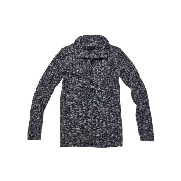 Atelier Sab Men JPN 일본 빈티지 울 카라 니트 스웨터 