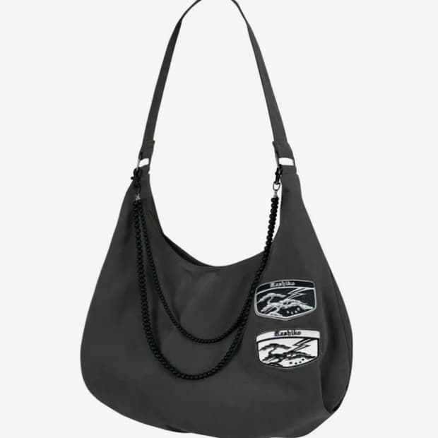 Kashiko Ball Chain Bag Charcoal (카시코 숄더배