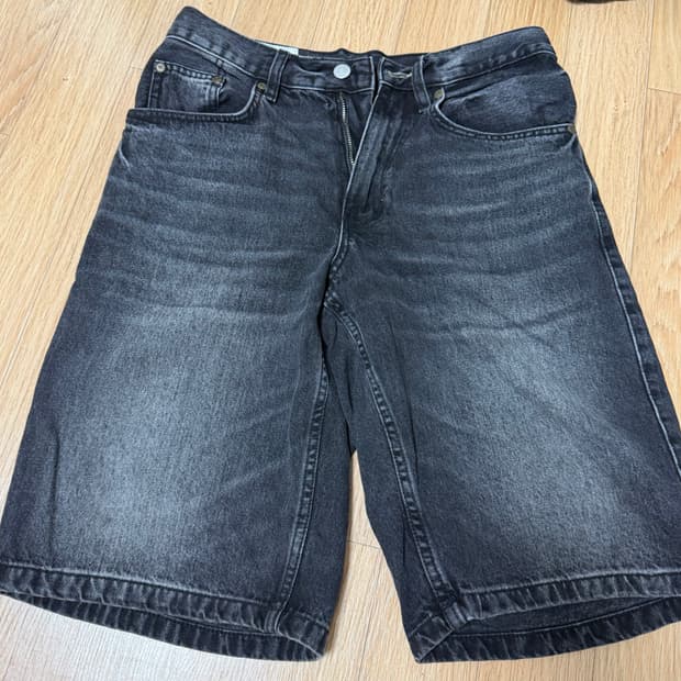 자라 블랙 워싱 데님 숏팬츠(반바지) 30