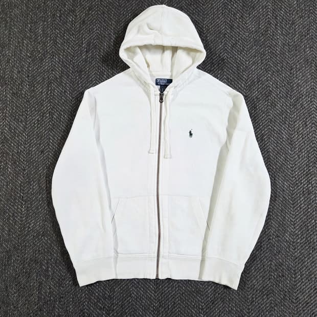 폴로 랄프로렌 아이보리 화이트 써멀 후드집업
