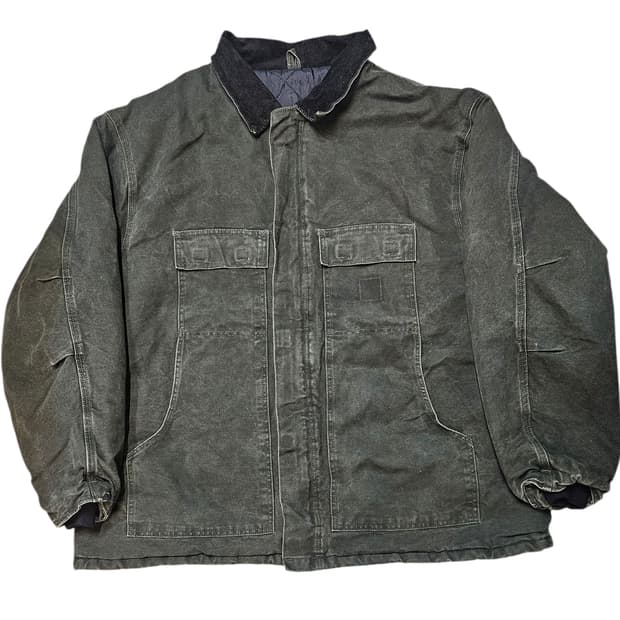 칼하트 덕 워크 코트 블랙 페이드 헤비웨이트