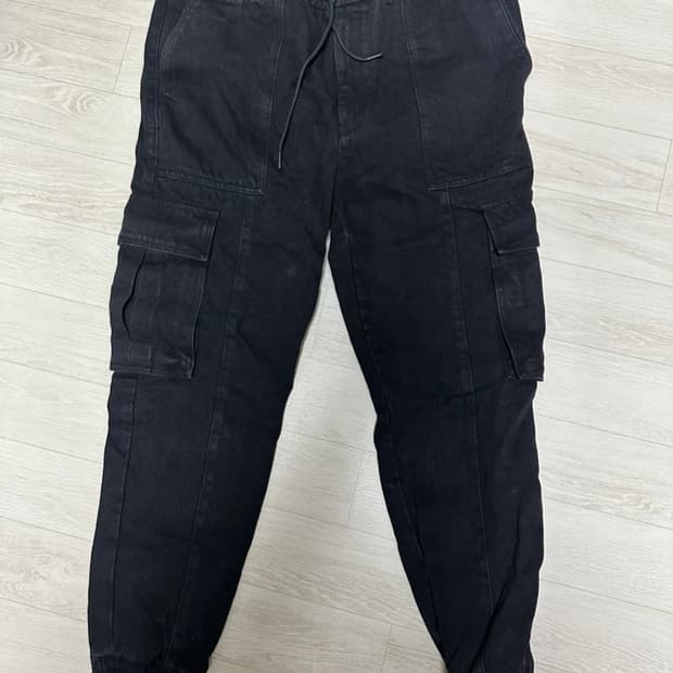 준지 블랙카고 조거팬츠 50