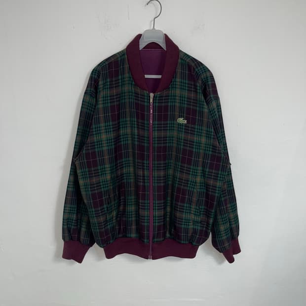 라코스테 90s 리버시블 블루종