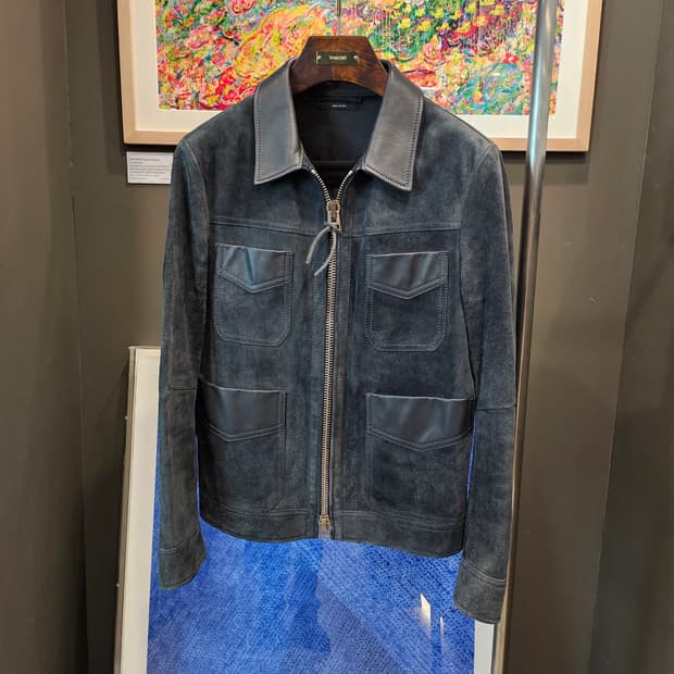 톰포드 캐시미어 스웨이드 4포켓 트러커 자켓