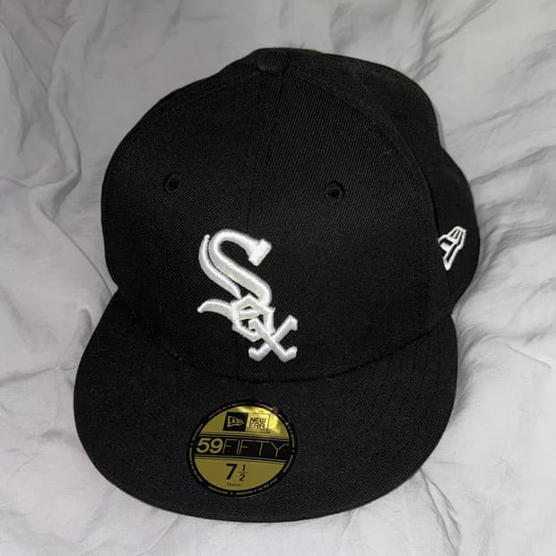 MLB 뉴에라 712 어센틱 시카고 화이트삭스 피티드캡 게임 블랙