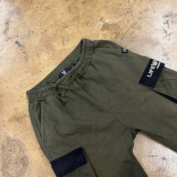 [정품/M] 라이프워크 카고 조거팬츠 카키 b18