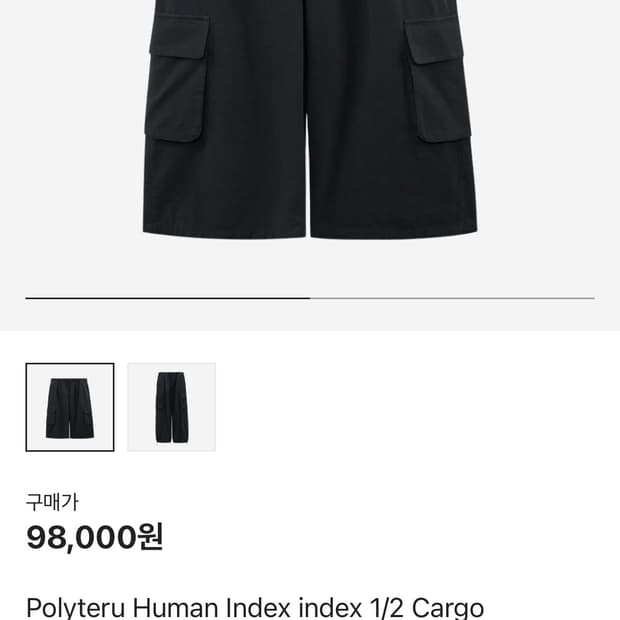 폴리테루 휴먼인덱스 카고팬츠