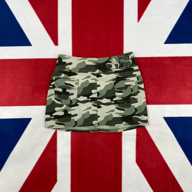 홀리스터 y2k 카모스커트 XS