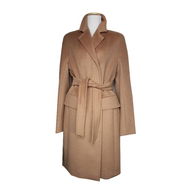 막스마라 카멜 벨티드 코트 66