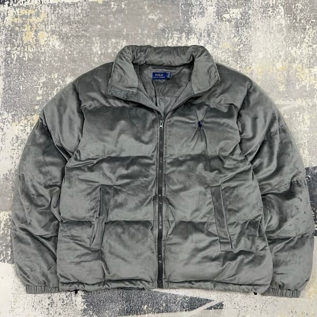 폴로 벨벳 패딩 