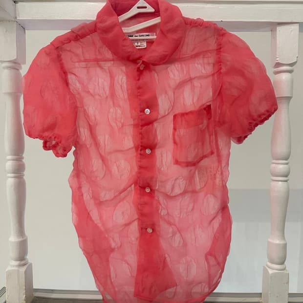 Comme des garcons coral pink blouse🍬