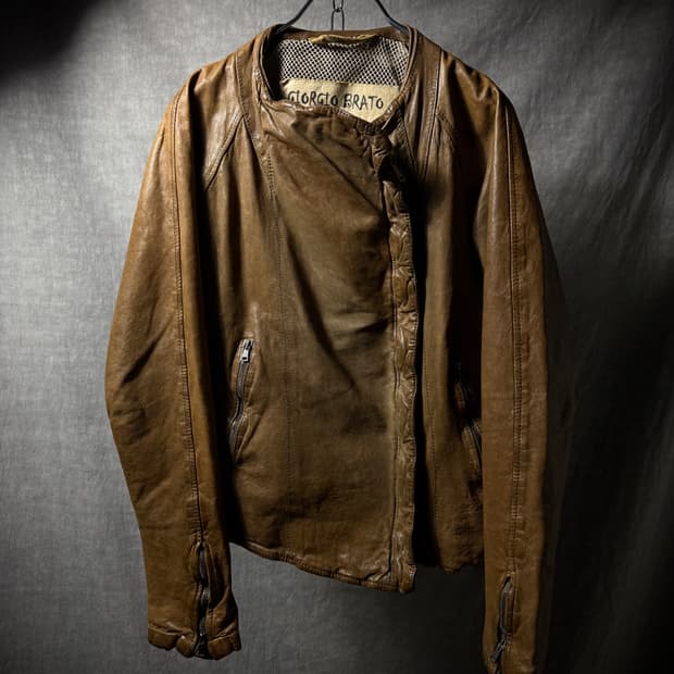 Giorgio Brato Asymmetric Leather Jacket
