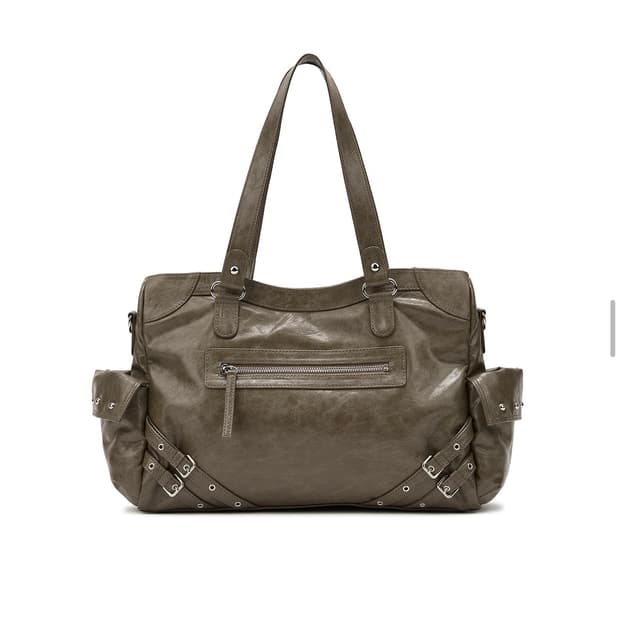 DEINET STUD POKET BIG BAG IN KHAKI