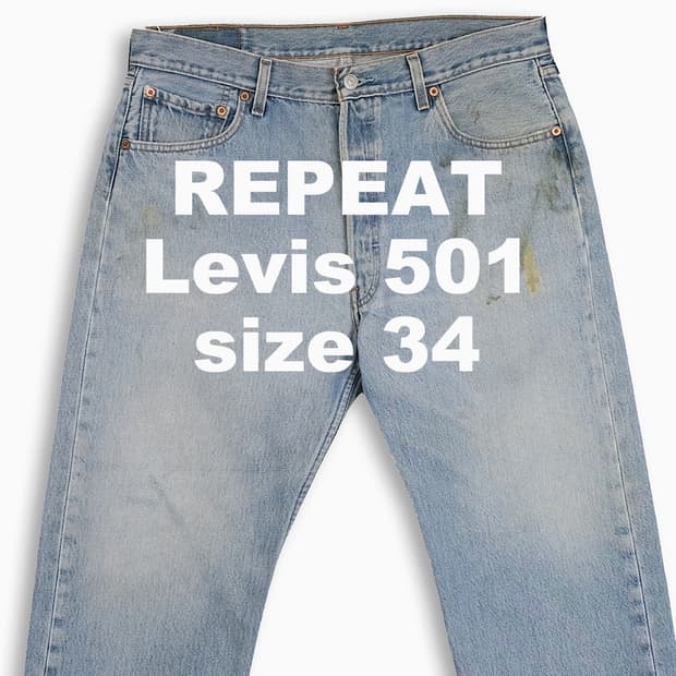 빈티지 리바이스 501 연청 90s 34 인치 LV50136521