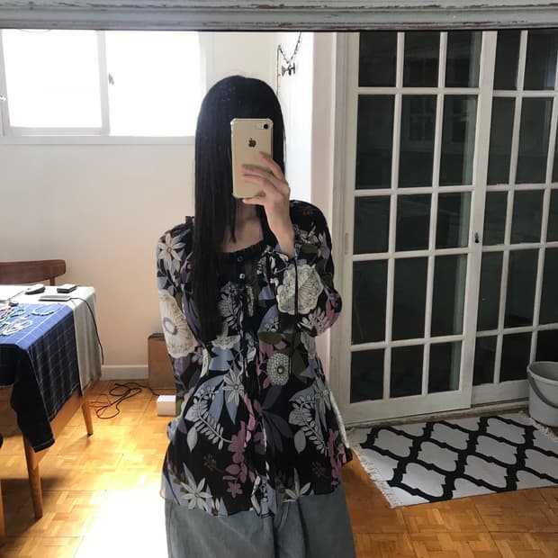 vintage pattern blouse