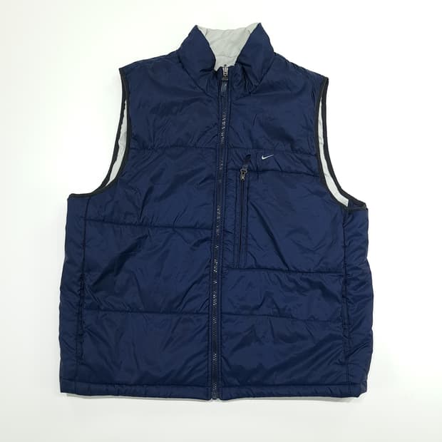 CN932 L 나이키 네이비 양면 패딩 조끼 베스트