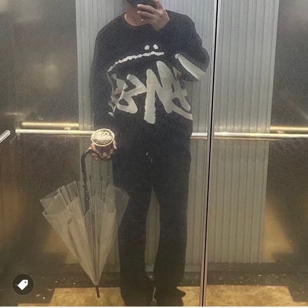 L) Stussy 스탁 스웨터 블랙