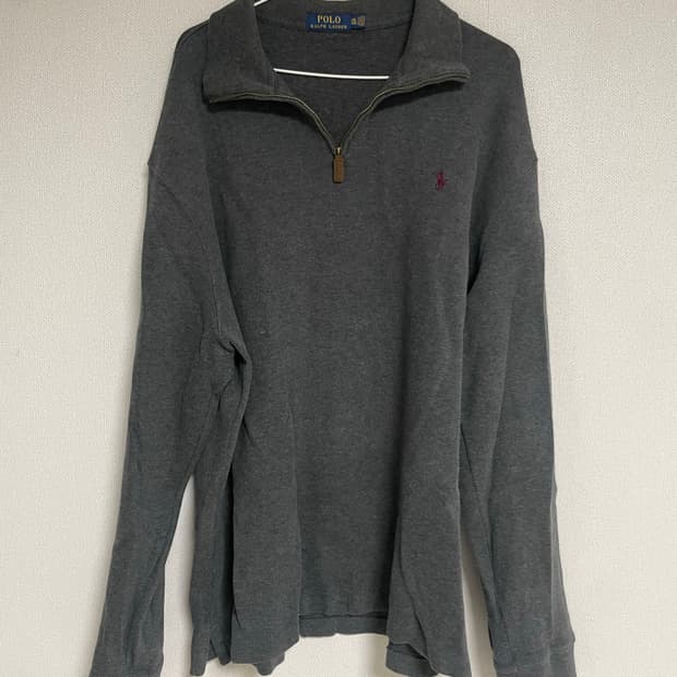 폴로 랄프로렌 반집업 니트 차콜 XXL