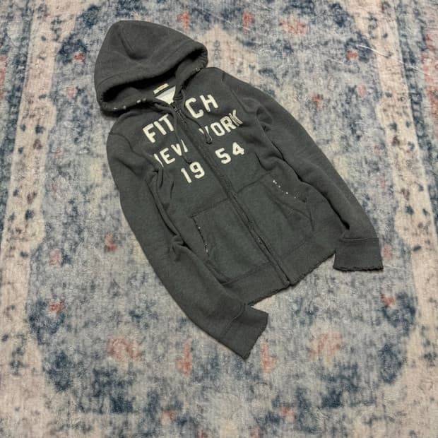 Abercrombie distressed y2k hoodie