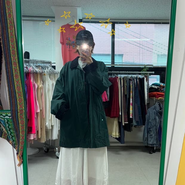 Land's end dark green jacket 