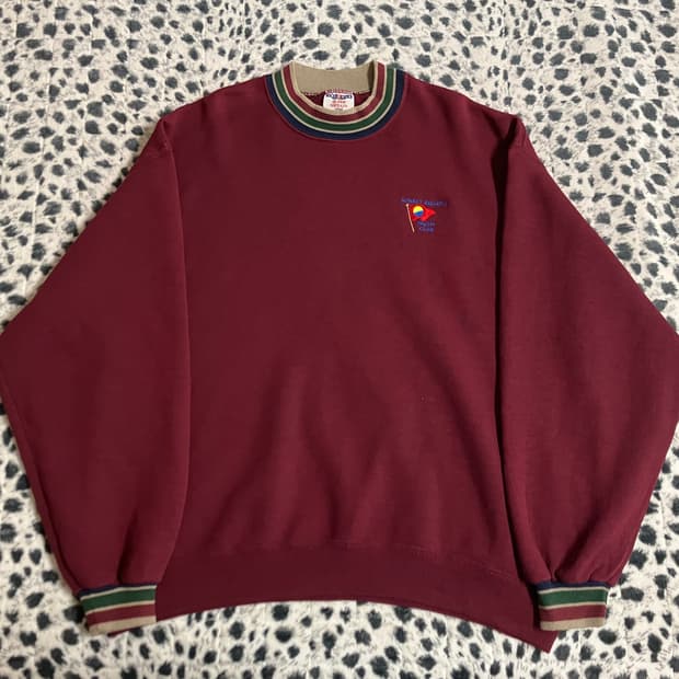 USA 빈티지 90s Jerzees 저지스 50/50 버건디 스웻셔츠 L