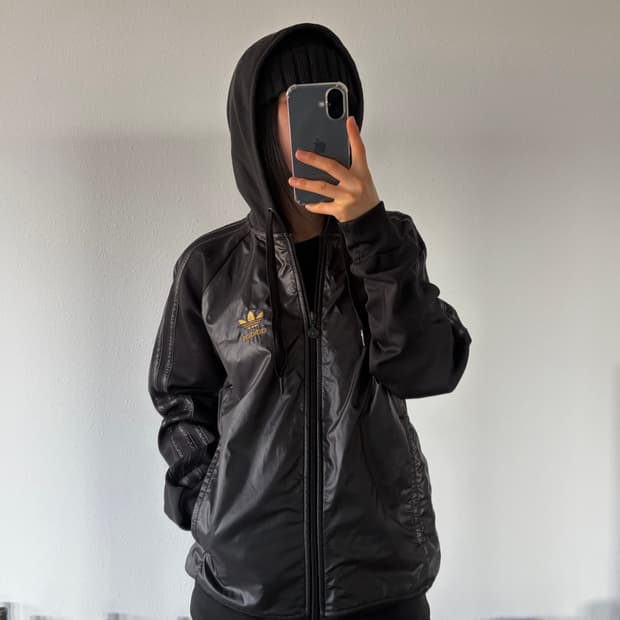 [L]아디다스 트레포일 후드 검골 트랙탑 져지