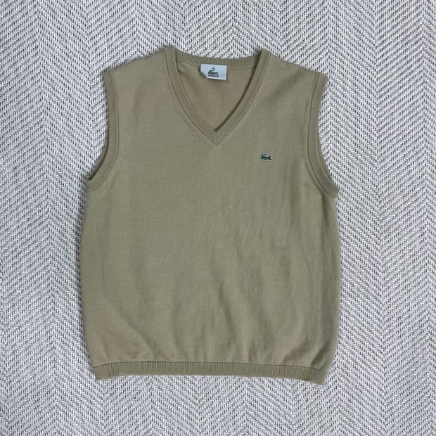 라코스테 니트 조끼 베이지 95