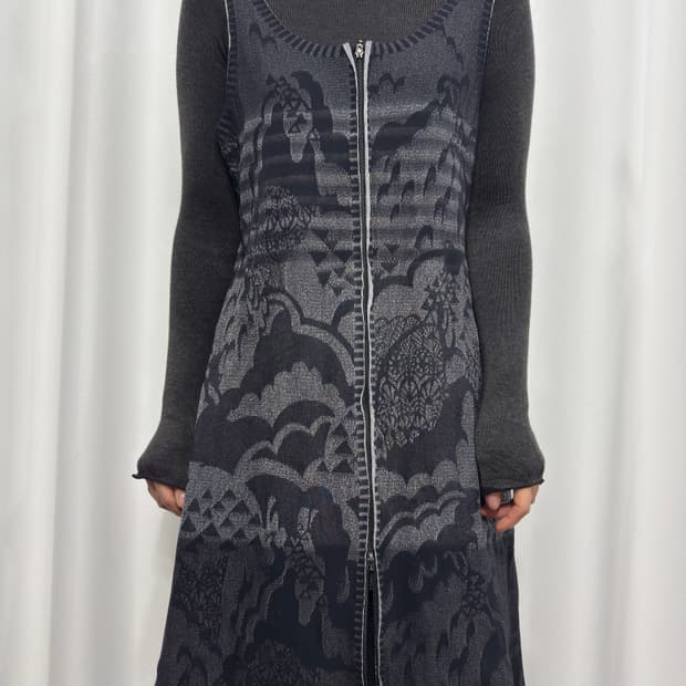 hiroko koshino design twoway zipup dress