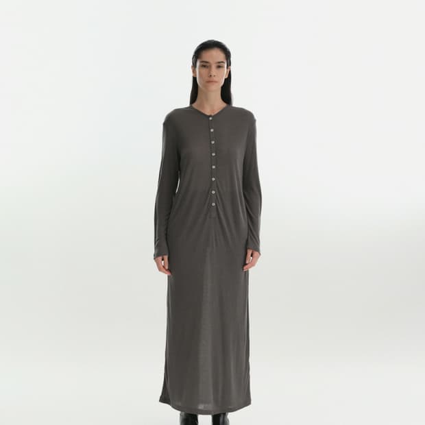 Repos 리포스 핸리 버튼 원피스 블랙