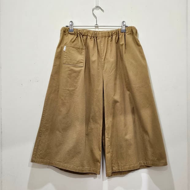 Sou sou 베이지 치노 와이드 코튼 팬츠