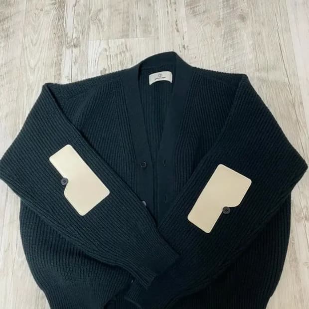 이얼즈어고 딥 그린 엘보우 패치 가디건