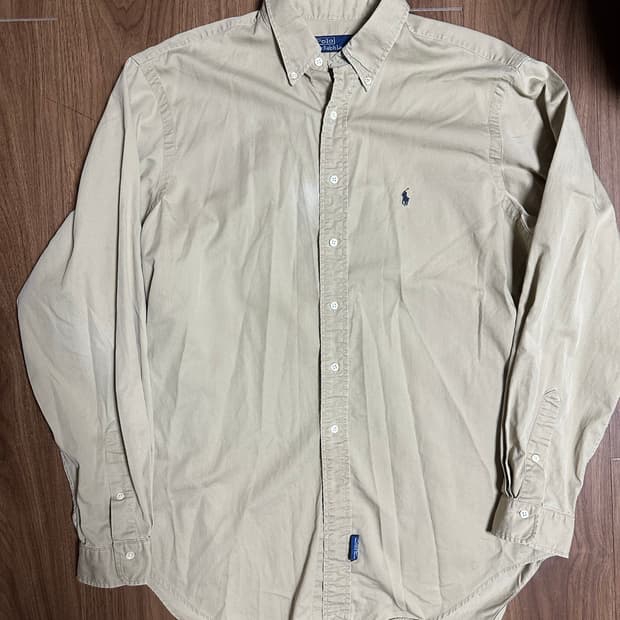 빈티지 폴로 셔츠 베이지 빅셔츠 캐나다제